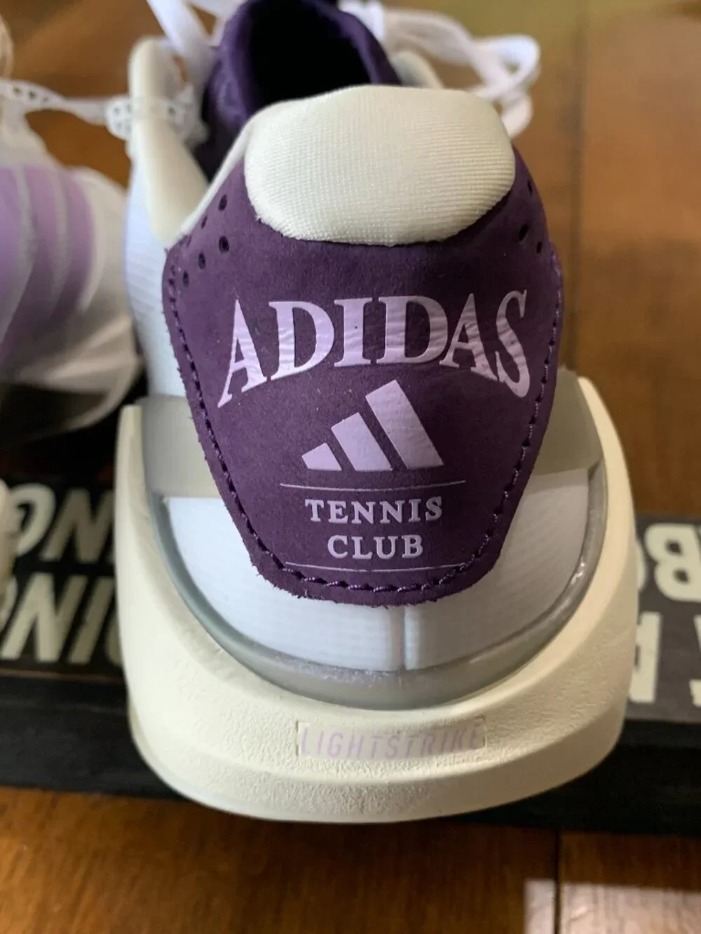 adidas Adizero Ubersonic 5 Women's Tennis Shoes Size 10.5 White Purple JQ6351
